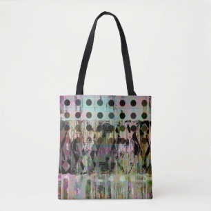 Tote Bag Joli grain iridescent abstrait en bois de point de