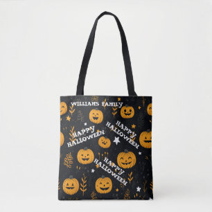 Tote Bag Joli Halloween Citrouille moderne