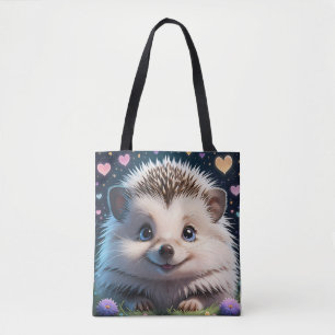 Tote Bag Joli Hérisson aux grands yeux bleus