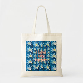 Tote Bag Joli Motif blanc Lily