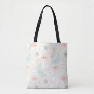 Tote Bag Joli Motif Pastel Sky souriant
