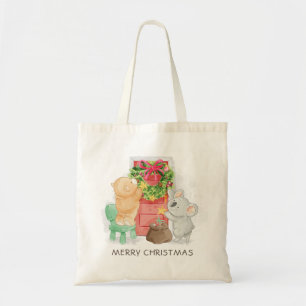 Tote Bag Joli Noël Koala Ours Hang Wreath
