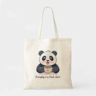Tote Bag Joli panda motivant sur tapis roulant