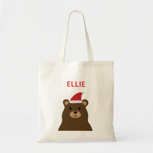 Tote Bag Joli Père Noël Ours Enfants Noël