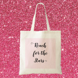 Tote Bag Joli rose Reach pour les étoiles