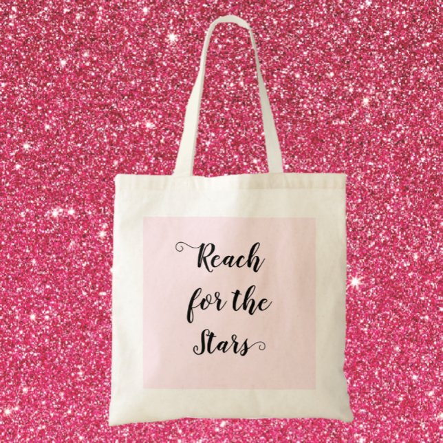 Tote Bag Joli rose Reach pour les étoiles (Créateur téléchargé)