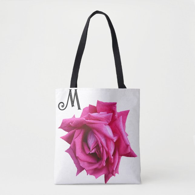 Tote Bag Joli rose rose floral boho mode girly (Devant)