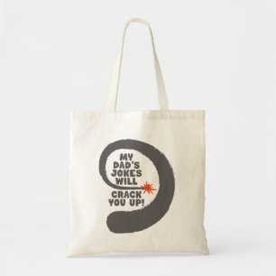 Tote Bag Joli texte de design Les blagues de mon père vont