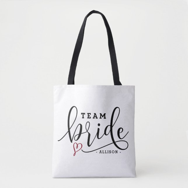 Tote Bag Jolie équipe moderne de calligraphie Mariée person (Devant)
