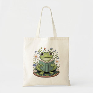 Tote Bag Jolie esthétique de grenouille florale Cottagecore
