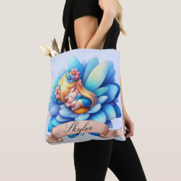 Tote Bag Jolie Fée Endormie Rêves Suaves Floraux Fantaisist