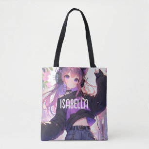 Tote Bag Jolie fille Anime dans les casques Anniversaire