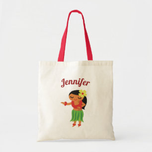 Tote Bag Jolie fille hawaïenne hula lua enfants