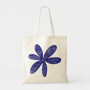 Tote Bag Jolie Fleur - Bleu Profond Marine