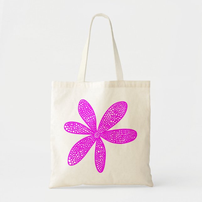 Tote Bag Jolie Fleur - Magenta (Devant)