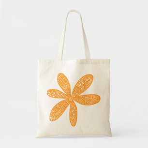 Tote Bag Jolie Fleur - Orange clair