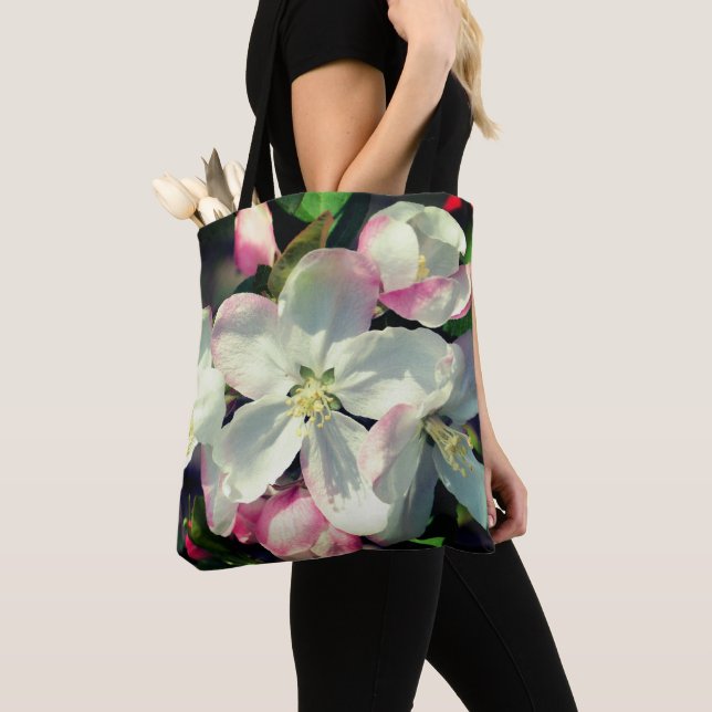 Tote Bag Jolie floraison de fleurs de printemps de pomme gr (De près)