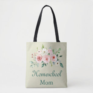 Tote Bag Jolie Floral Homeschool Maman Fourre-tout