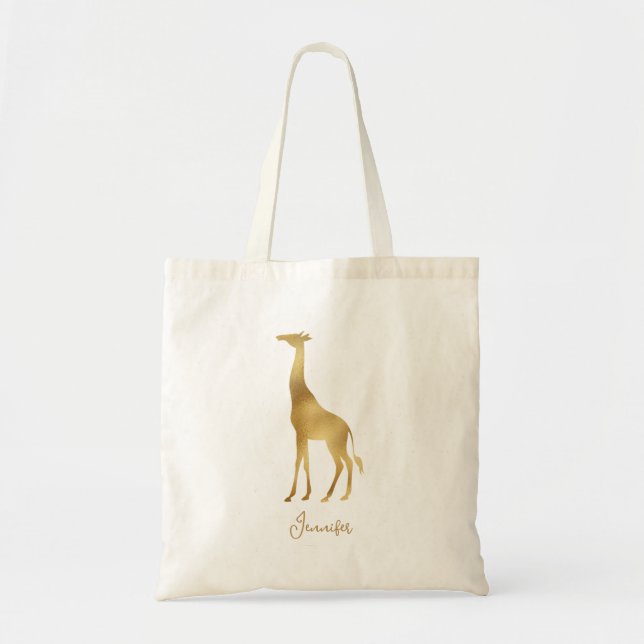 Tote Bag Jolie Giraffe Dorée (Devant)