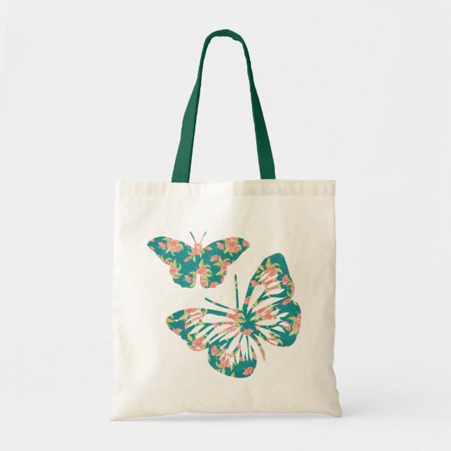 Tote Bag Jolie papillons floraux (Devant)