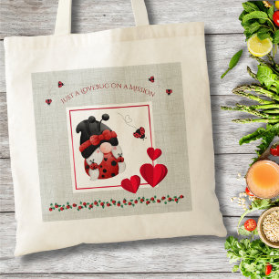 Tote Bag Jolie petite coccinelle en mission Gnome coccinell
