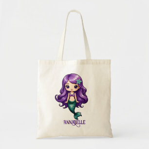 Tote Bag Jolie sirène violette Personnaliser