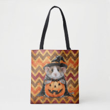 Jolie Sorcière Guinée Cochon Halloween Chevron