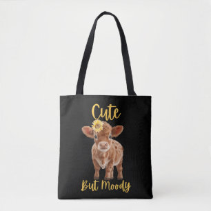 Tote Bag Jolie Vache-Amoureuse de Vache Lunatique Ferme de 
