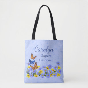 Tote Bag Jolies papillons et marguerites Jardin de printemp
