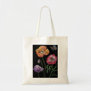 Tote Bag Jolies tartines sur la peinture à l'aquarelle noir