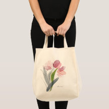 Jolis tulipes floraux roses et feuilles vertes mig