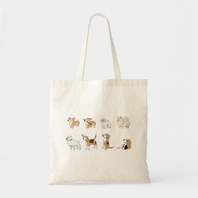 Tote Bag Jolly corgis (Devant)