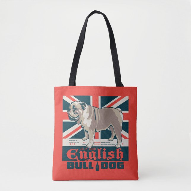 Tote Bag Jolly Good English Bulldog (Devant)