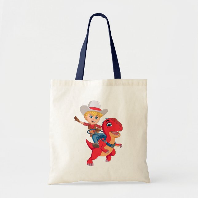 Tote Bag Jon et Blitz | Dino Ranch (Devant)