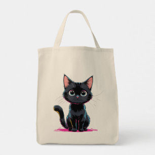 Tote Bag Jote Black Cat Anime Illustration Jouer Cartoon
