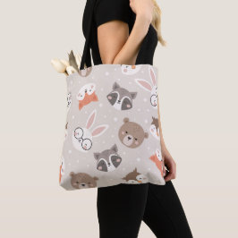 Tote Bag Jote Motif d'animaux de bois