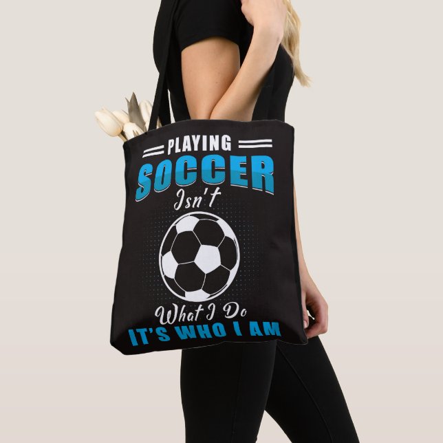 Tote Bag Jouer au football (De près)