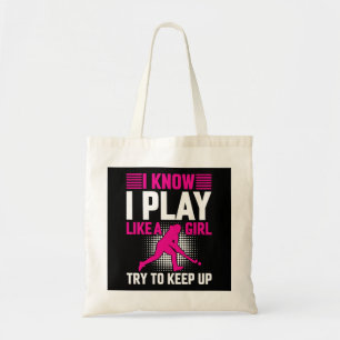 Tote Bag Jouer au hockey comme une fille