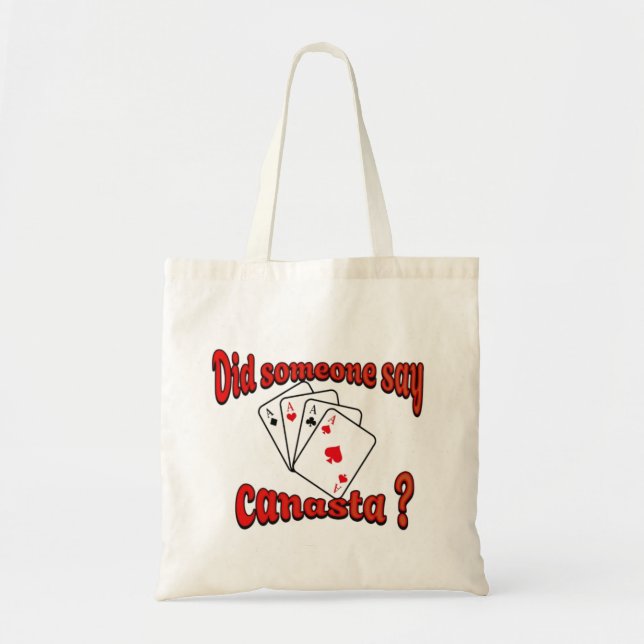 Tote Bag Jouer aux cartes Canasta (Devant)