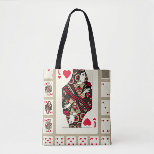 Tote Bag Jouer des cartes de Coeur en costume vintage. Ori