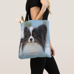 Tote Bag Jouet Papillon mignonne Chien espagnol à l'quai