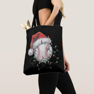 Tote Bag Joueur de baseball de Noël Santa Sports
