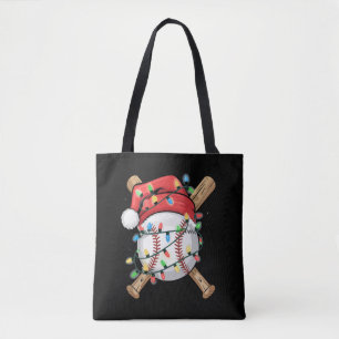 Tote Bag Joueur de baseball de Noël Sports Santa