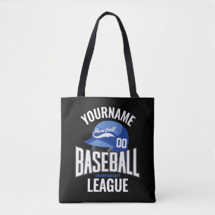 Tote Bag Joueur de baseball personnalisé NOM Équipe Champ C