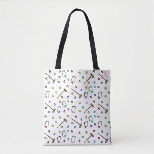 Tote Bag Joueur de croquet Boho à la main