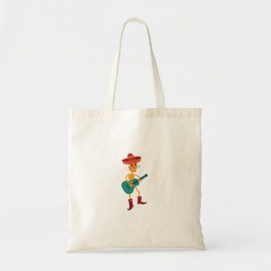 Tote Bag Joueur de guitare squelette festif