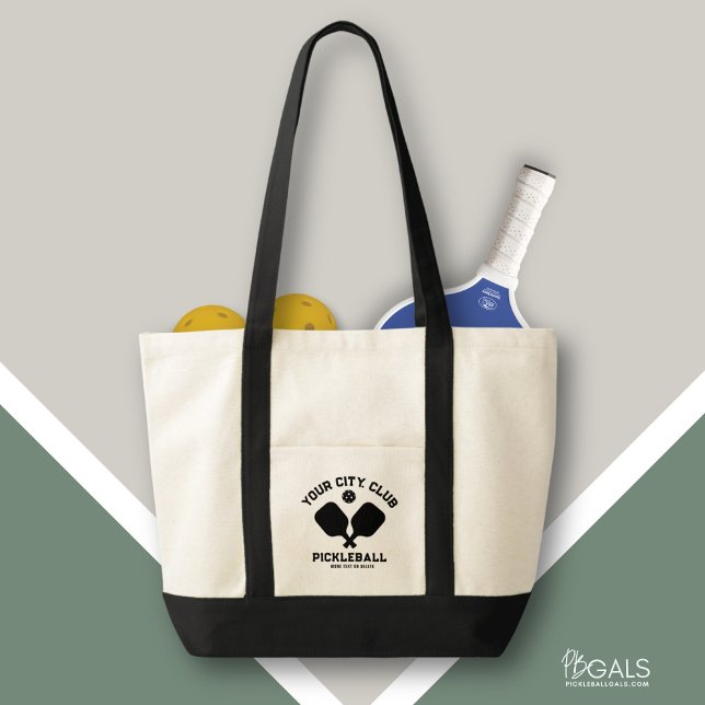 Tote Bag Joueur de l'équipe de Pickleball Club Personnalisé (Créateur téléchargé)