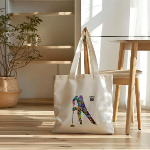 Tote Bag Joueur de ringette masculin