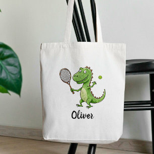 Tote Bag Joueur de tennis T-Rex adorable personnalisé