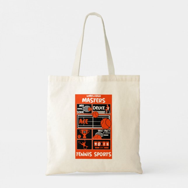 Tote Bag Joueurs De Tennis En Fauteuil Roulant (Dos)